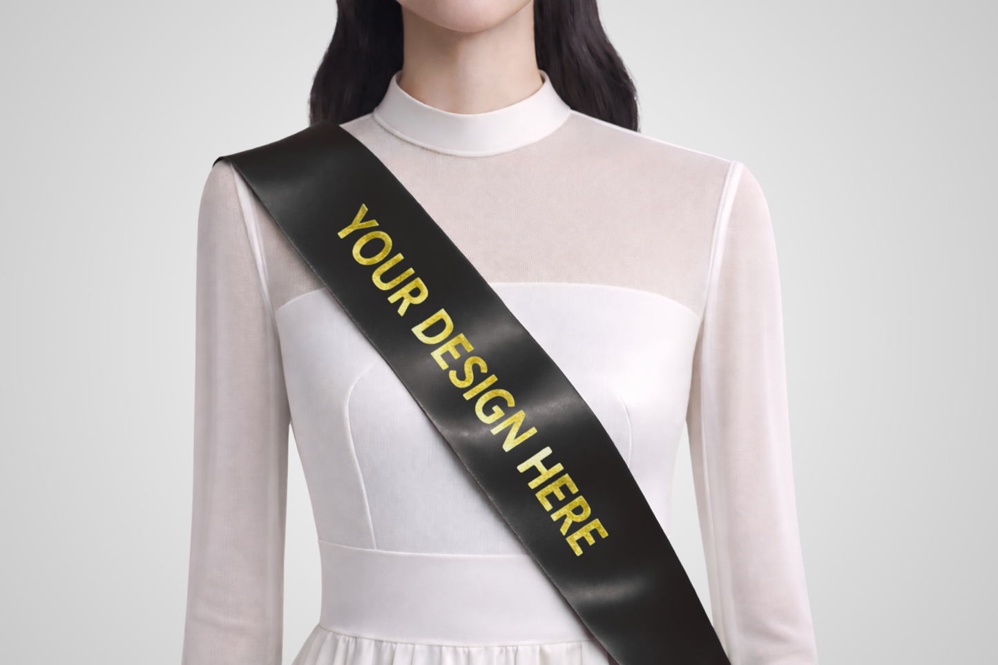 Écharpe d'anniversaire Satin avec Impression