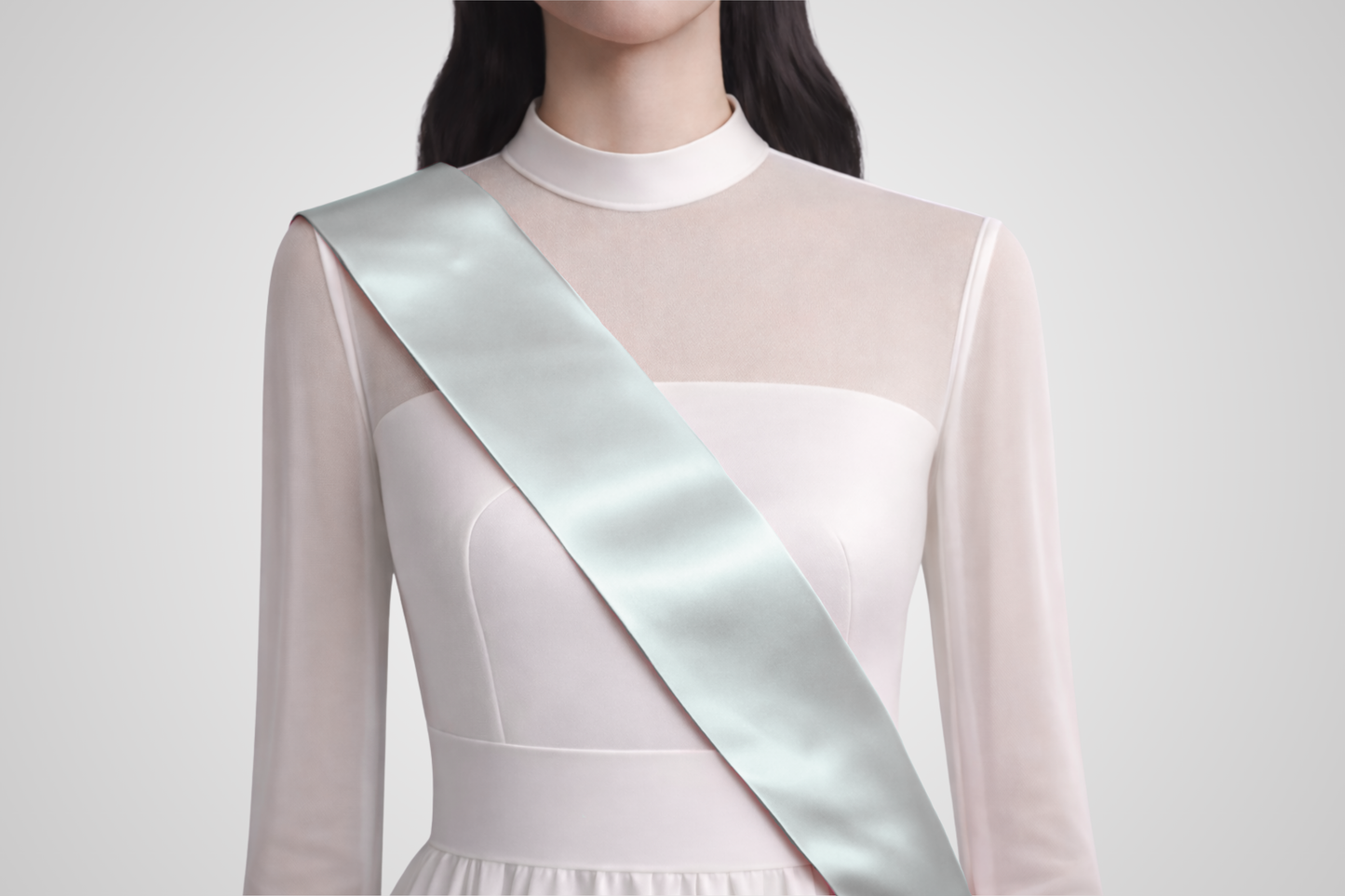 Gro ECO Satin Bestellungsband ouni Drock vu JM Band®.