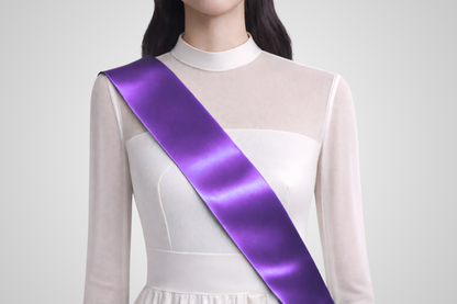 Violett ECO Satin Präisband ouni Drock vu JM Band®.
