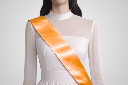 Orange ëmweltfrëndleche Satin-Schärp ouni Drock vu JM Band®.