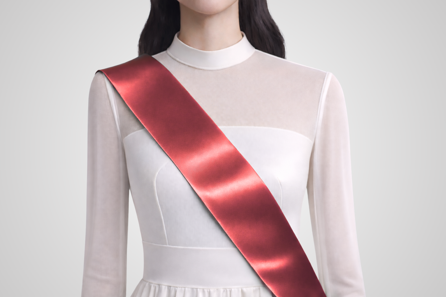 Rout ECO Satin Bestellungsband ouni Drock vu JM Band®.