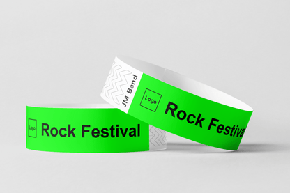 Bracelet en papier - Impression noire Bracelets en papier JM Band® 10 Vert