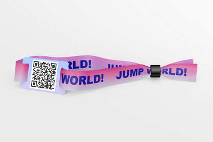 Stoffarmbänner mat QR-Code - Stoffarmbänner mat Faarfdrock JM Band®